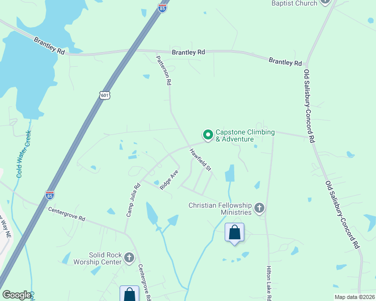 map of restaurants, bars, coffee shops, grocery stores, and more near 4993 Hawfield Street in Kannapolis