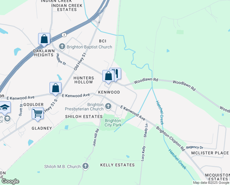 map of restaurants, bars, coffee shops, grocery stores, and more near 58 Villa Lane in Brighton