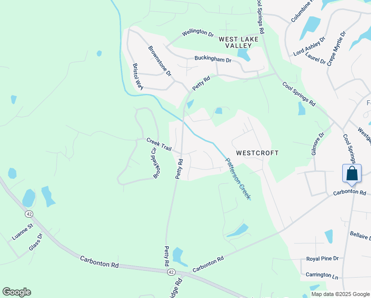 map of restaurants, bars, coffee shops, grocery stores, and more near 2544 Creek Trail in Sanford