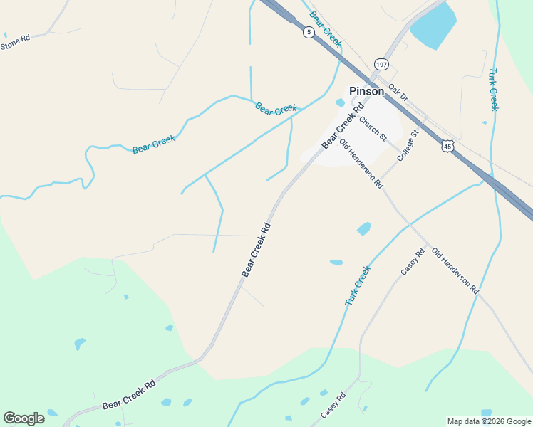 map of restaurants, bars, coffee shops, grocery stores, and more near 1047 Bear Creek Road in Pinson