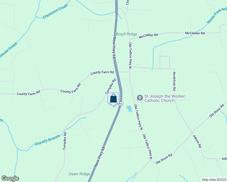 map of restaurants, bars, coffee shops, grocery stores, and more near 5255 New Highway 68 in Madisonville