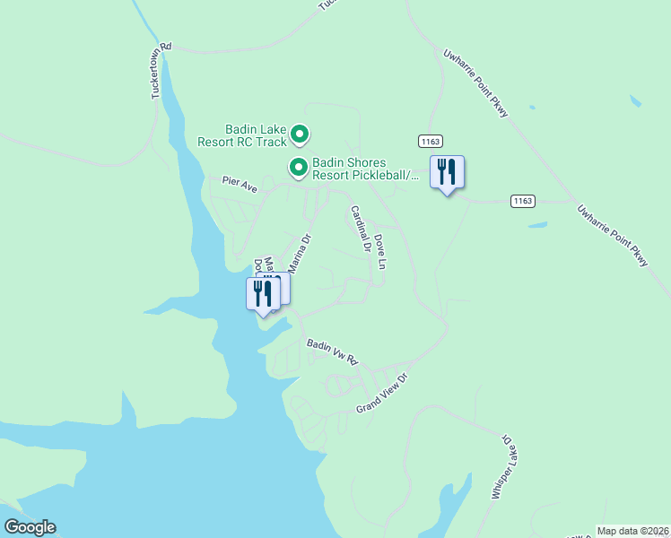 map of restaurants, bars, coffee shops, grocery stores, and more near 113 Sparrow Lane in New London