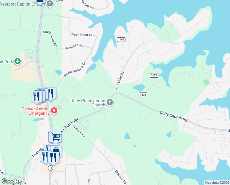 map of restaurants, bars, coffee shops, grocery stores, and more near 2369 Vantage Lane in Denver