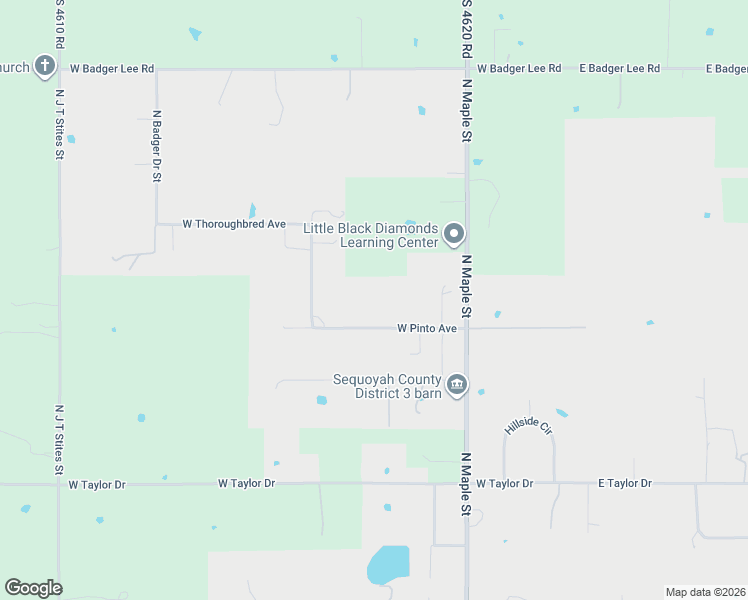 map of restaurants, bars, coffee shops, grocery stores, and more near 909 West Pinto Avenue in Sallisaw