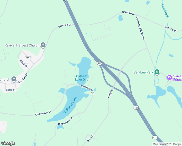 map of restaurants, bars, coffee shops, grocery stores, and more near 704 Russell Street in Sanford