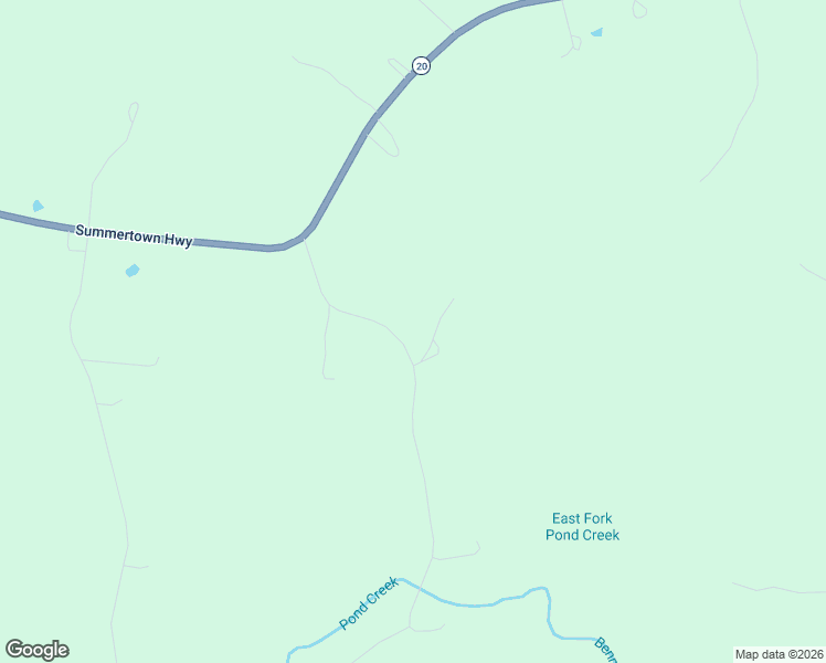 map of restaurants, bars, coffee shops, grocery stores, and more near 165 Pond Creek Road in Summertown