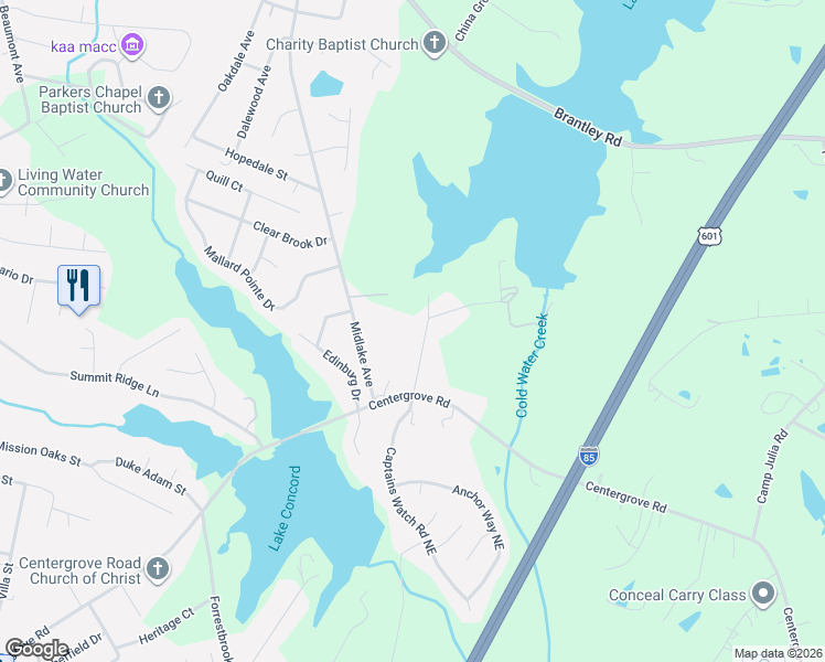 map of restaurants, bars, coffee shops, grocery stores, and more near 4847 Fisher Road in Kannapolis