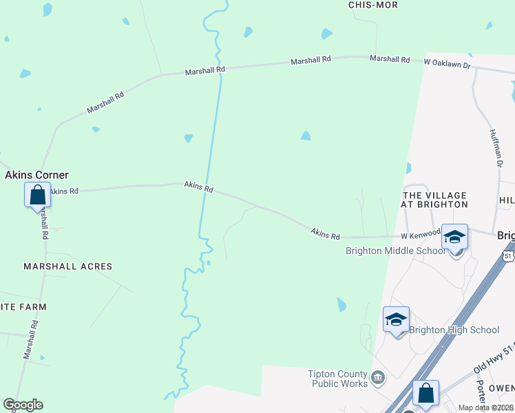 map of restaurants, bars, coffee shops, grocery stores, and more near 978 Akins Road in Munford