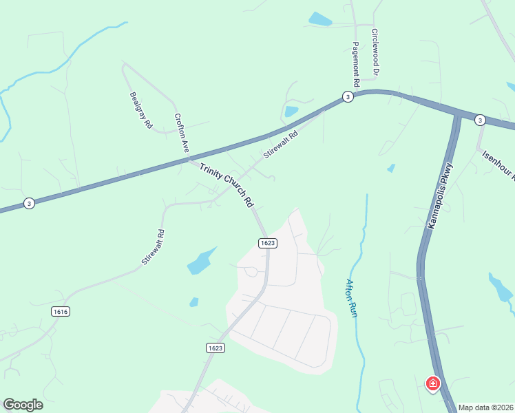map of restaurants, bars, coffee shops, grocery stores, and more near 5124 Trinity Church Road in Kannapolis