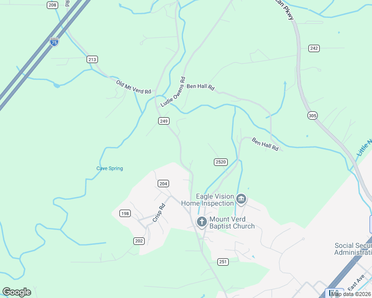 map of restaurants, bars, coffee shops, grocery stores, and more near 338 County Road 249 in Athens