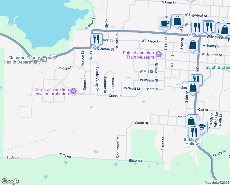 map of restaurants, bars, coffee shops, grocery stores, and more near 720 Cedar Drive in Heber Springs