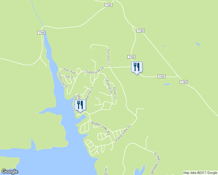 map of restaurants, bars, coffee shops, grocery stores, and more near 144 Blue Bird Drive in New London