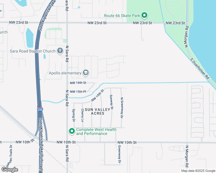 map of restaurants, bars, coffee shops, grocery stores, and more near 10309 Northwest 15th Street in Oklahoma City