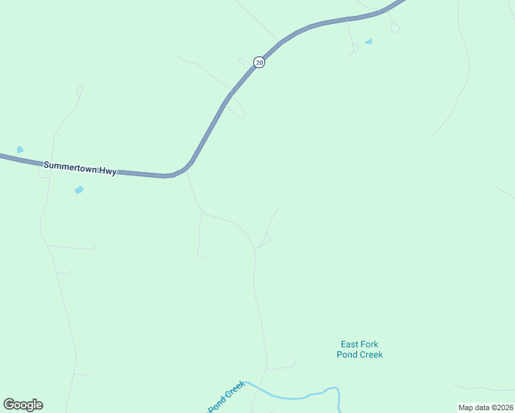 map of restaurants, bars, coffee shops, grocery stores, and more near 165 Pond Creek Road in Summertown