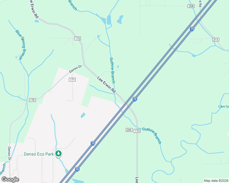 map of restaurants, bars, coffee shops, grocery stores, and more near 645 Lee Erwin Road in Athens