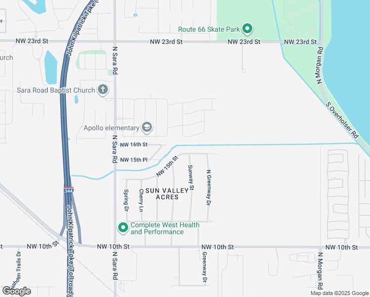 map of restaurants, bars, coffee shops, grocery stores, and more near 10309 Northwest 15th Street in Oklahoma City