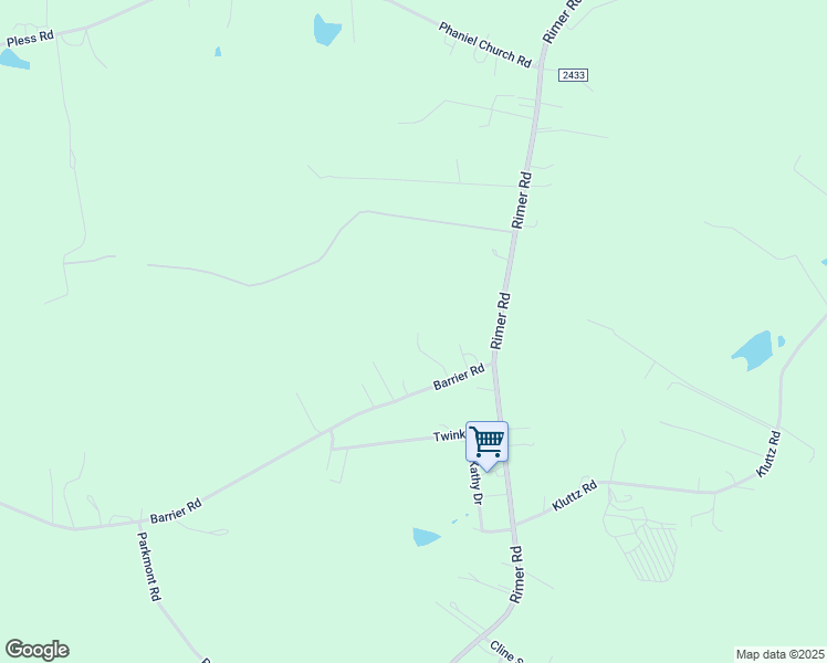 map of restaurants, bars, coffee shops, grocery stores, and more near 5619 Barrier Road in Concord