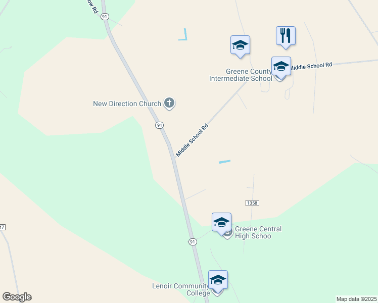 map of restaurants, bars, coffee shops, grocery stores, and more near 86 Middle School Road in Snow Hill