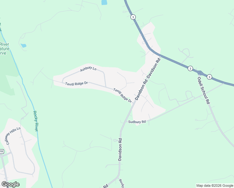 map of restaurants, bars, coffee shops, grocery stores, and more near 11410 Terrill Ridge Drive in Davidson