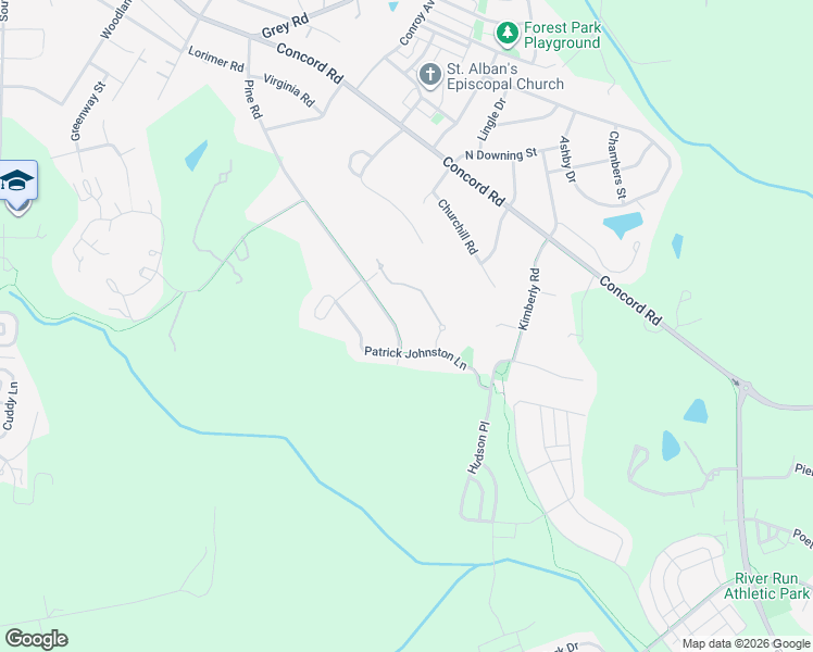 map of restaurants, bars, coffee shops, grocery stores, and more near 563 Pine Road in Davidson