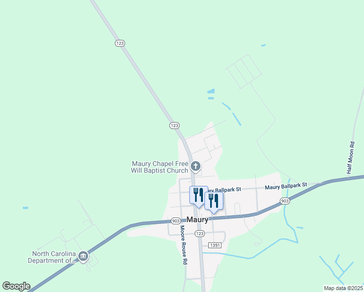map of restaurants, bars, coffee shops, grocery stores, and more near 4731 Highway 123 North in Snow Hill