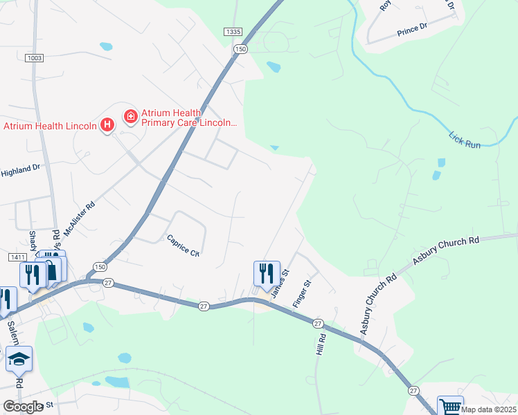 map of restaurants, bars, coffee shops, grocery stores, and more near in Vale