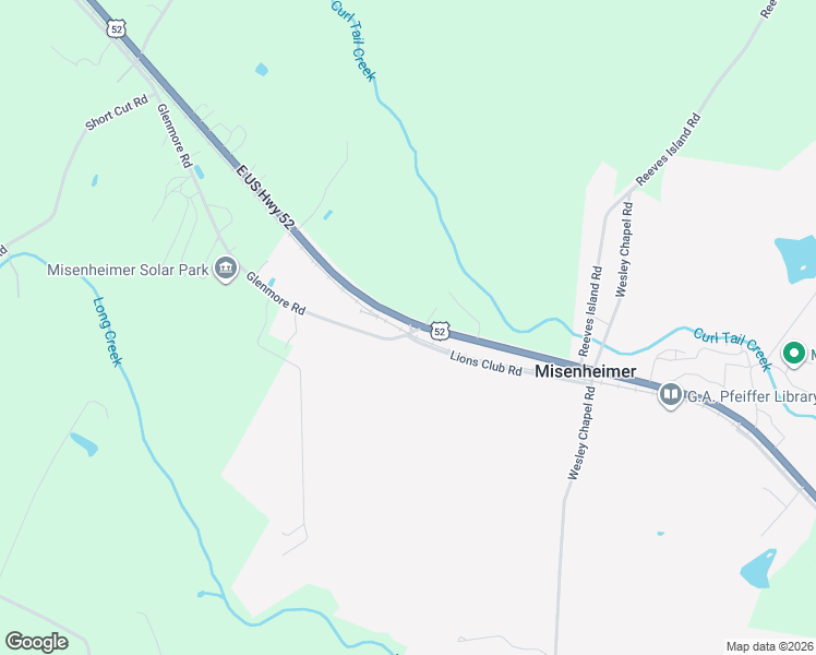 map of restaurants, bars, coffee shops, grocery stores, and more near 48723 U.S. 52 in Misenheimer