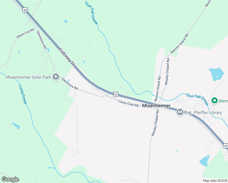 map of restaurants, bars, coffee shops, grocery stores, and more near 48723 U.S. 52 in Misenheimer