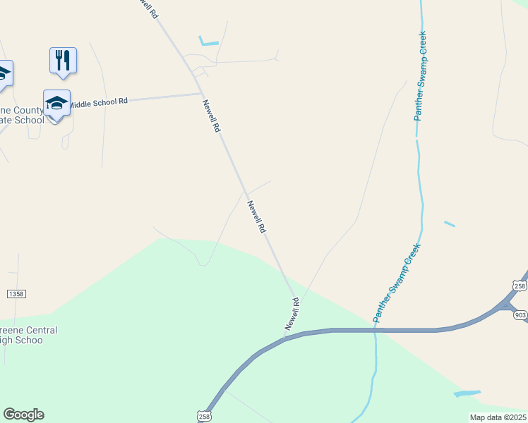 map of restaurants, bars, coffee shops, grocery stores, and more near 472 Newell Road in Snow Hill