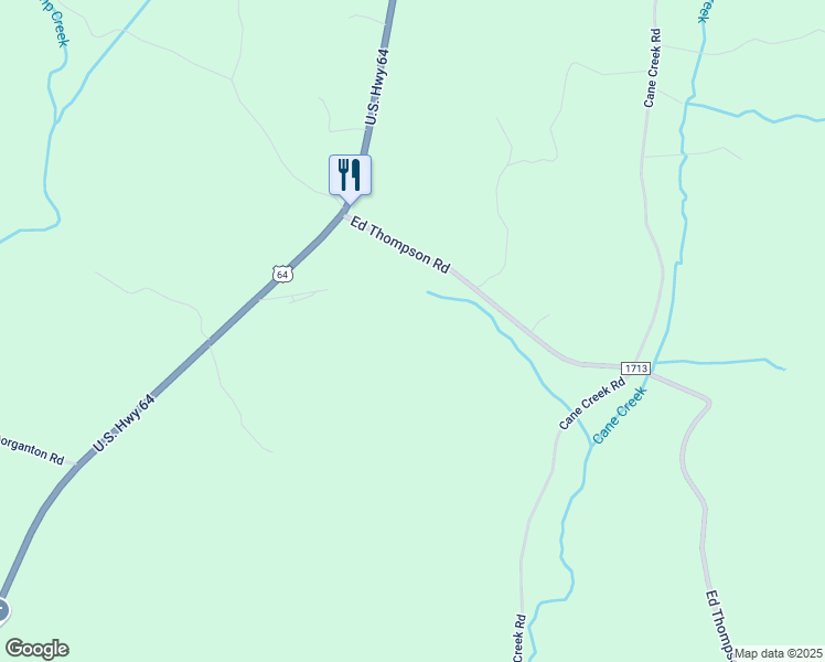 map of restaurants, bars, coffee shops, grocery stores, and more near 224 Ed Thompson Road in Rutherfordton