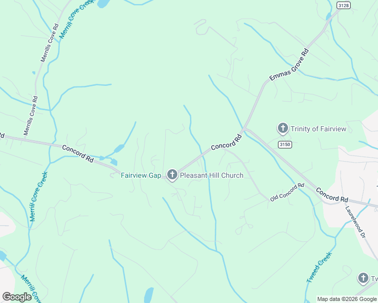 map of restaurants, bars, coffee shops, grocery stores, and more near 562 Concord Road in Fletcher