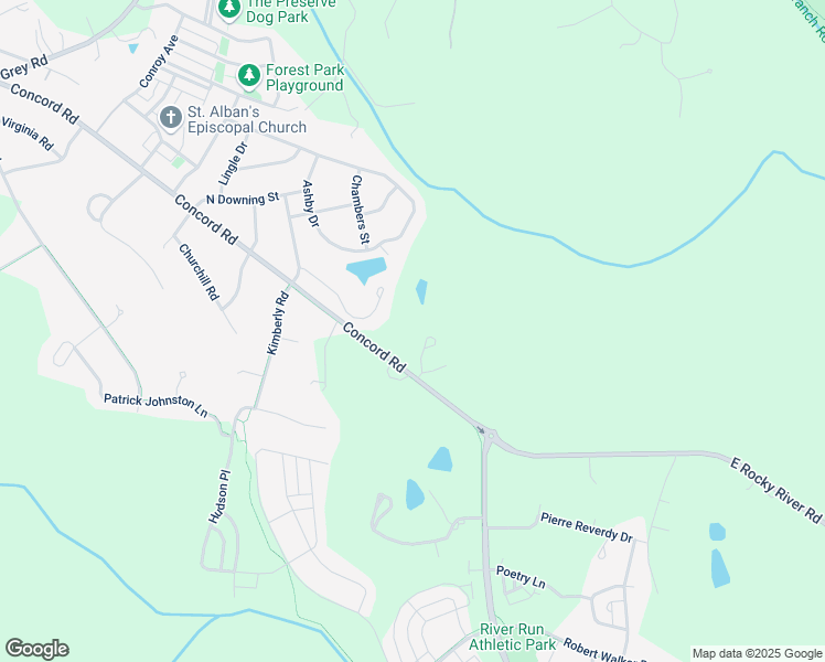 map of restaurants, bars, coffee shops, grocery stores, and more near 1305 Concord Road in Davidson