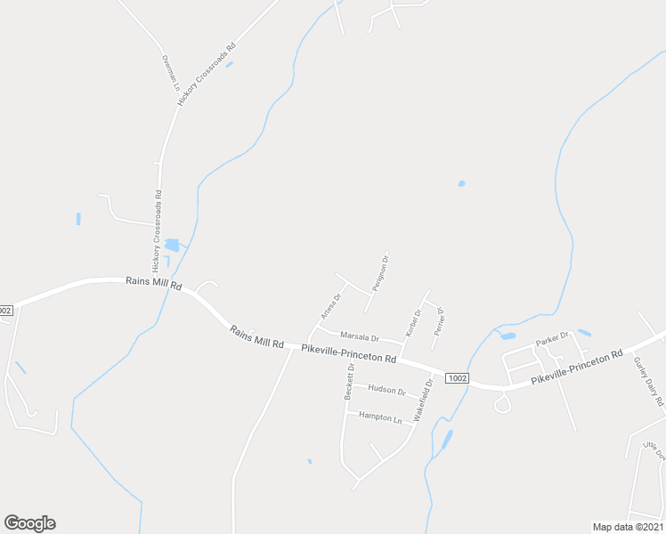 map of restaurants, bars, coffee shops, grocery stores, and more near 105 Mondavi Court in Princeton