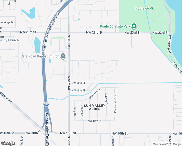 map of restaurants, bars, coffee shops, grocery stores, and more near 10512 Northwest 17th Street in Yukon