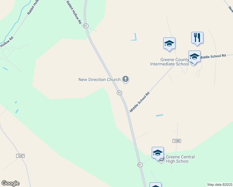 map of restaurants, bars, coffee shops, grocery stores, and more near 1701 North Carolina 91 in Snow Hill