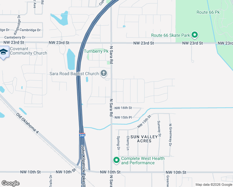 map of restaurants, bars, coffee shops, grocery stores, and more near 1809 Hannah Lane in Oklahoma City
