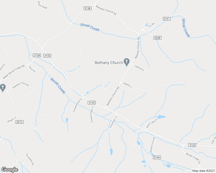 map of restaurants, bars, coffee shops, grocery stores, and more near 146 Bethany Church Road in Fairview