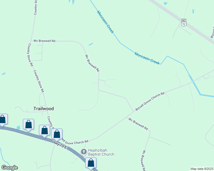 map of restaurants, bars, coffee shops, grocery stores, and more near 32 Ada Circle in Selma