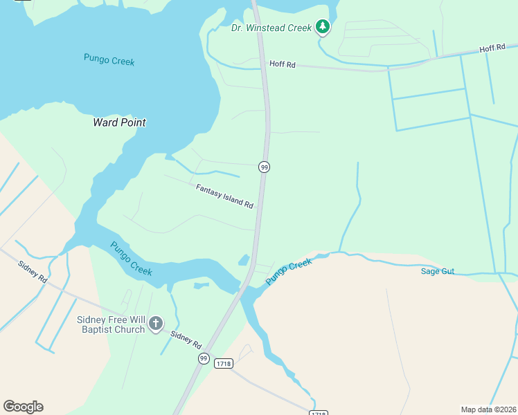 map of restaurants, bars, coffee shops, grocery stores, and more near 81 Fantasy Island Road in Belhaven