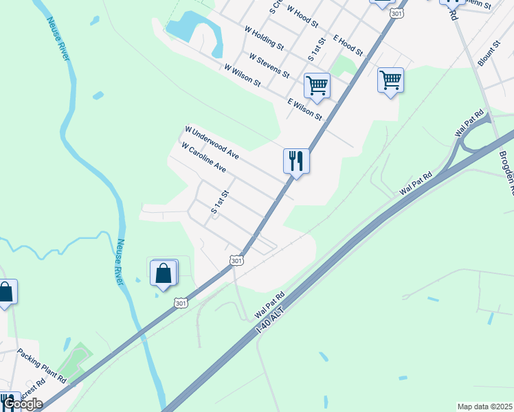 map of restaurants, bars, coffee shops, grocery stores, and more near 209 East Langdon Avenue in Smithfield