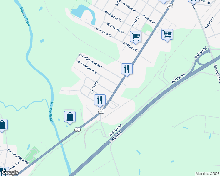 map of restaurants, bars, coffee shops, grocery stores, and more near 209 East Langdon Avenue in Smithfield