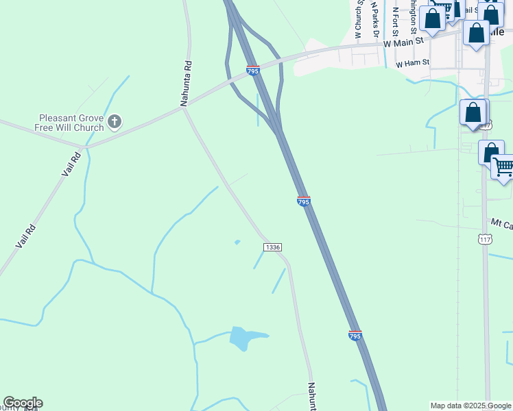 map of restaurants, bars, coffee shops, grocery stores, and more near State Road 1336 in Pikeville