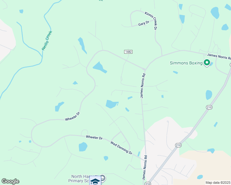 map of restaurants, bars, coffee shops, grocery stores, and more near 205 Twin Oak Drive in Angier