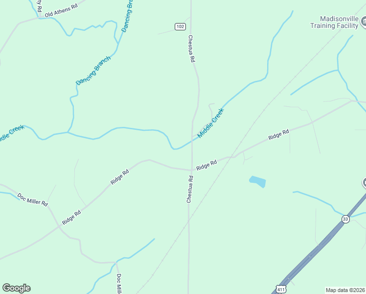 map of restaurants, bars, coffee shops, grocery stores, and more near 310 Chestua Church Road in Madisonville