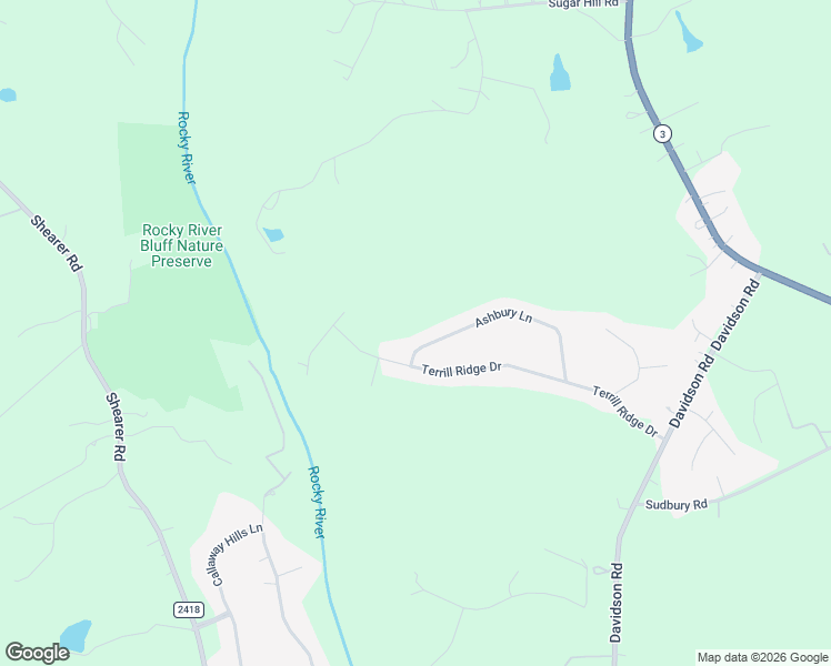 map of restaurants, bars, coffee shops, grocery stores, and more near 5490 Ashbury Lane in Davidson