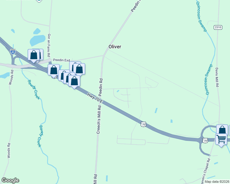 map of restaurants, bars, coffee shops, grocery stores, and more near 2000-2024 Keith Lane in Selma