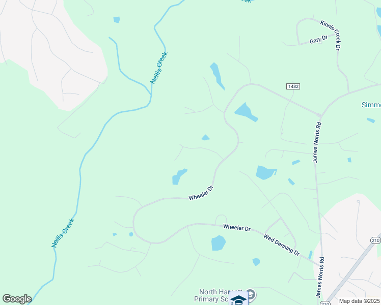 map of restaurants, bars, coffee shops, grocery stores, and more near 165 Green Level Drive in Angier