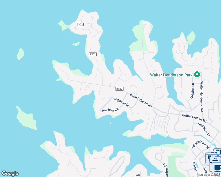 map of restaurants, bars, coffee shops, grocery stores, and more near 21121 Bethel Church Road in Cornelius