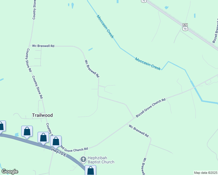map of restaurants, bars, coffee shops, grocery stores, and more near 32 Ada Circle in Selma