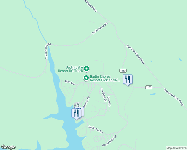 map of restaurants, bars, coffee shops, grocery stores, and more near 136 Putt-Putt Lane in New London